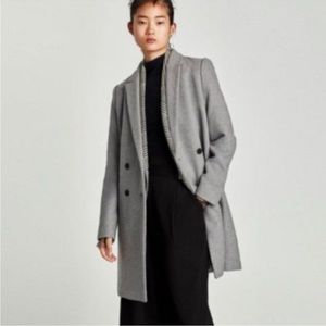 Zara TRF Double Breasted Menswear Style Coat